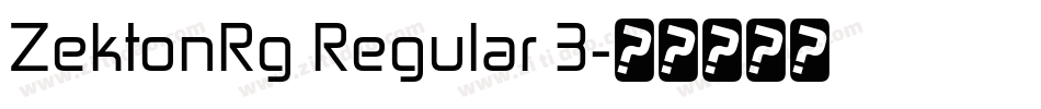ZektonRg Regular 3字体转换
